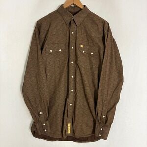 Larry Mahan Cowboy Collection Shirt Mens XL Paisley Pearl Snap Western Rodeo